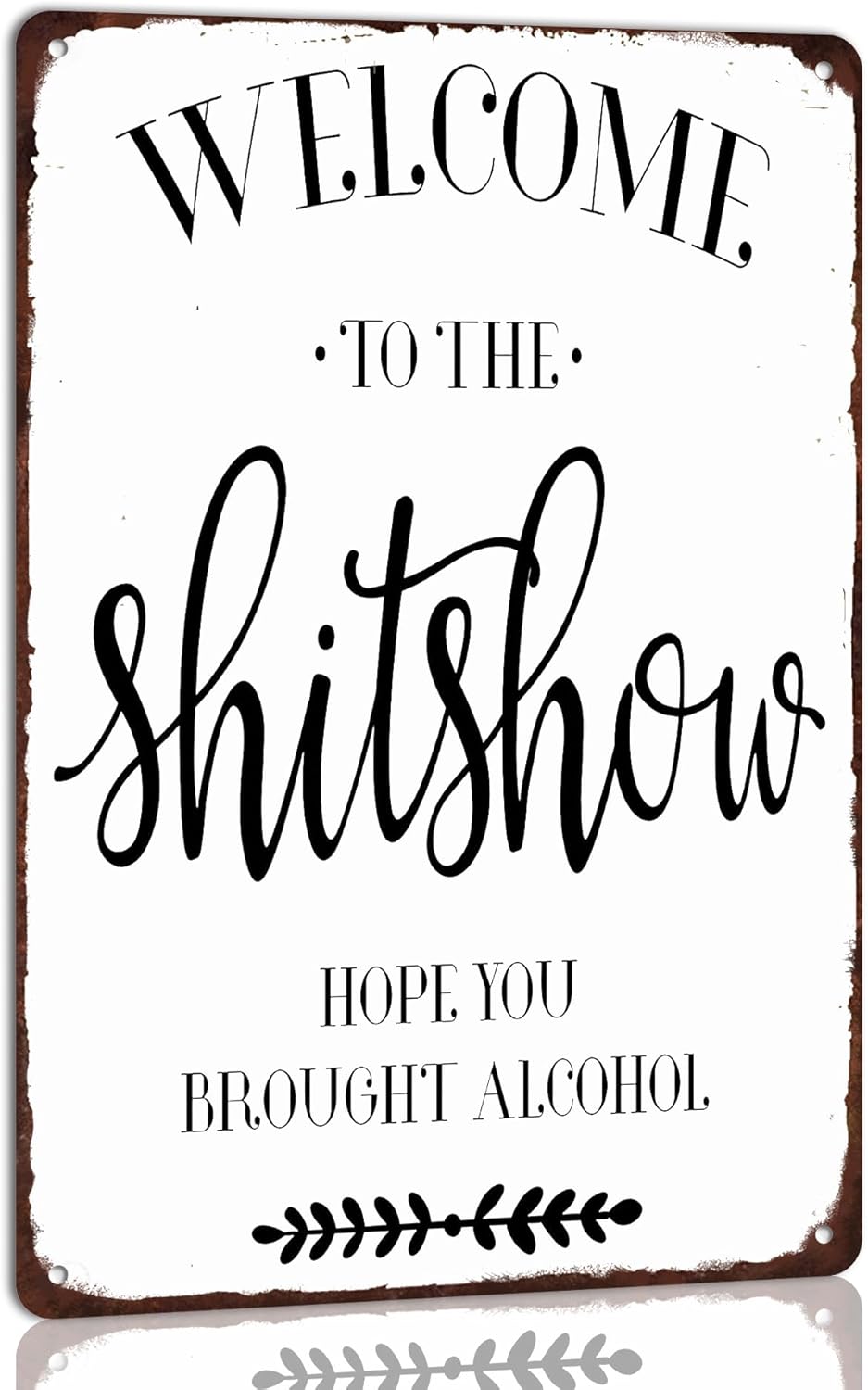Welcome to the Shi*Show Vintag - Home Bathroom Door Signs 评论和价格