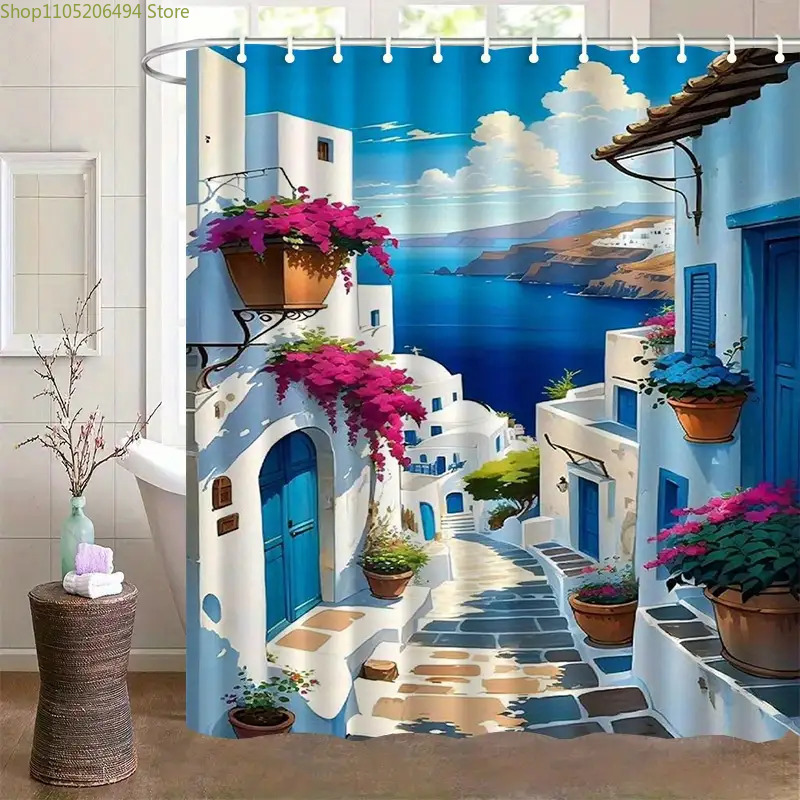 Santorini Greek Island Shower  - Home Bathroom Ideas 评论和价格