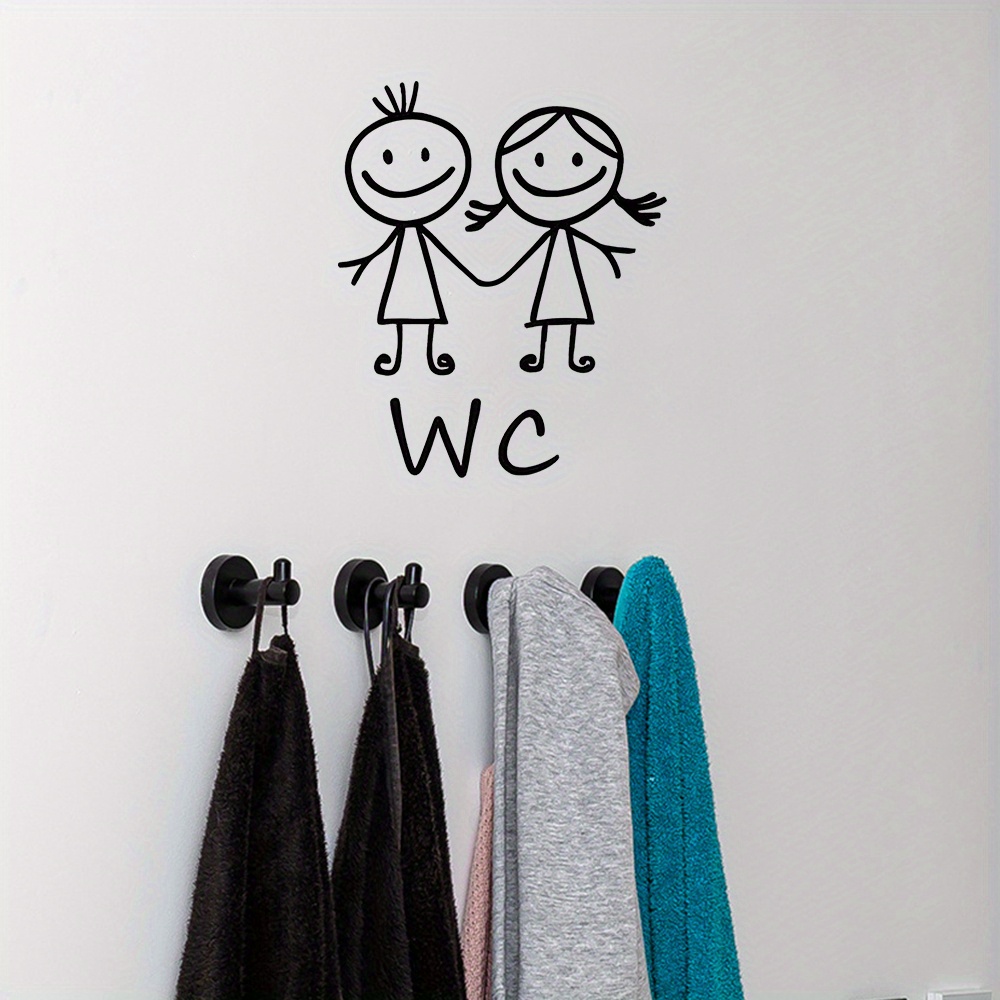 1pc Cartoon Men And Women WC W - Home Bathroom Door Signs 评论和价格