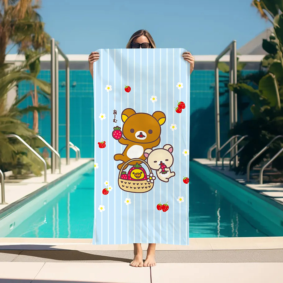 Large Bath Towel Rilakkuma Bea - Home Bathroom With Sauna 评论和价格