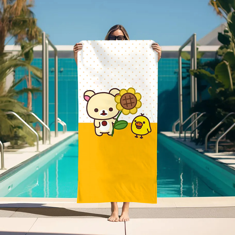 Large Bath Towel Rilakkuma Bea - Home Bathroom With Sauna 评论和价格