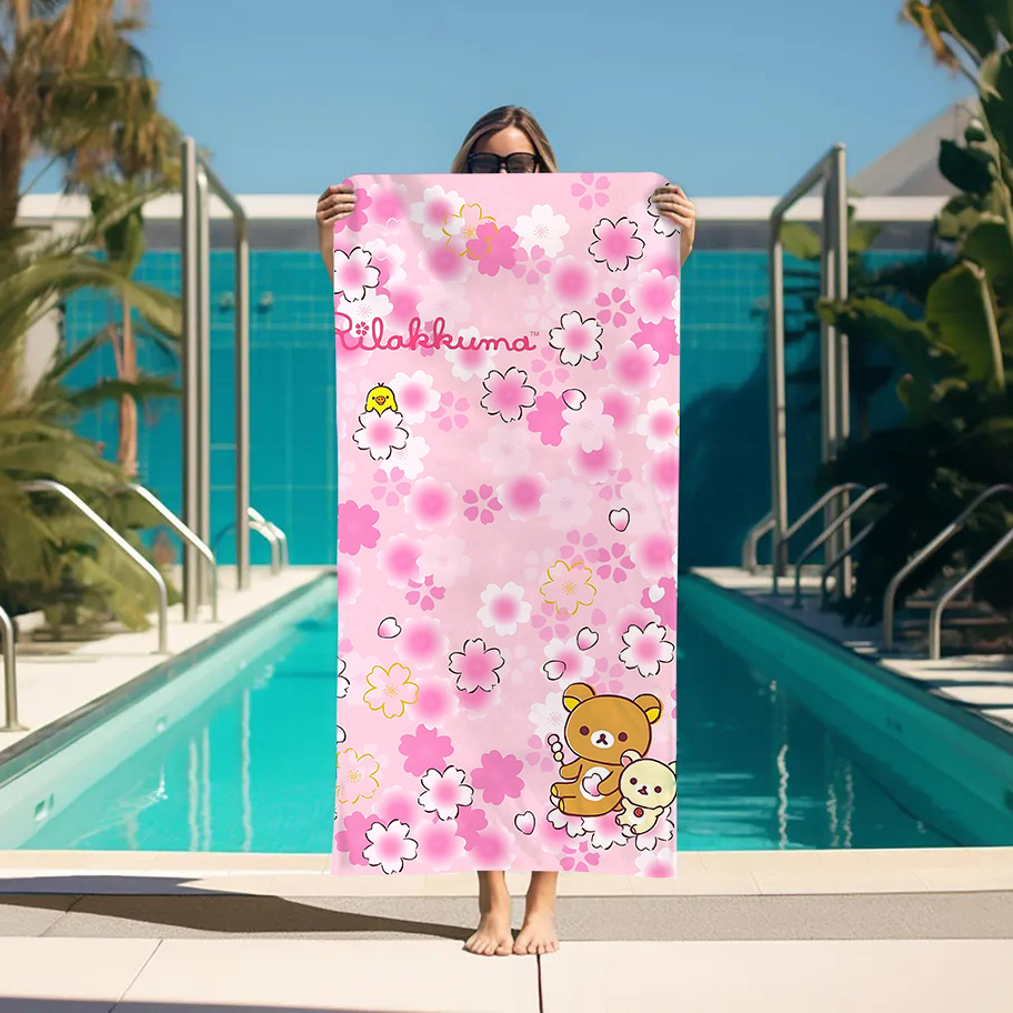 Large Bath Towel Rilakkuma Bea - Home Bathroom With Sauna 评论和价格