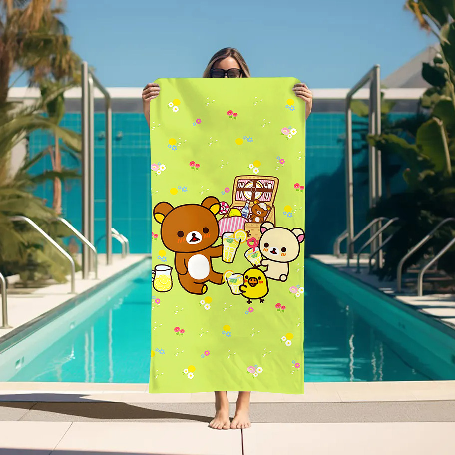 Large Bath Towel Rilakkuma Bea - Home Bathroom With Sauna 评论和价格